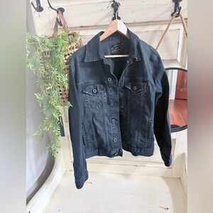 Black denim jacket by lucky brand